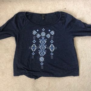 Forever 21 Embroidered Blouse